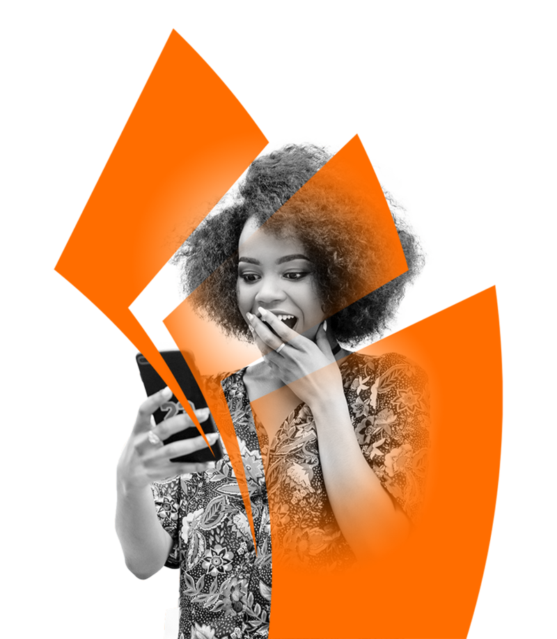 A subscriber reacting to a mobile money transaction